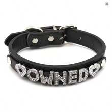 1件性感内衣配饰，水钻字母PU皮革项圈，男女通用朋克角色扮演黑色皮革颈圈，角色扮演配饰，性感内衣配饰，适合万圣节、圣诞节、情人节、约会、派对等场合。 - 彩色 - 查看 27