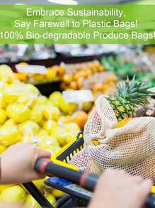 Bolsas de malla reutilizables para compras de productos, lavables, de primera calidad, transparentes, ligeras, sin volumen, para almacenar verduras, frutas, comestibles, decoración del hogar, fiestas y Navidad