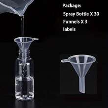 30 Pack 30ml Ultra-Fine Mist Travel-Sized Spray Bottles Refillable Clear Plastic Containers For Toiletries