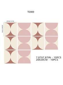 10 件 - 7.87 * 7.87 英寸/20x20 厘米防水几何拱形厚纹理即撕即贴厨房防溅贴纸，适用于厨房墙砖贴花 - 彩色 - 查看 12