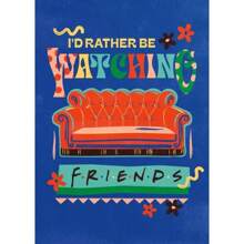 Stampa artistica da parete del telefilm Friends, cartellone cartoni animati vintage, dipinto su tela con divano del Central Perk Cafe, decorazione per caffetteria, opzione con cornice