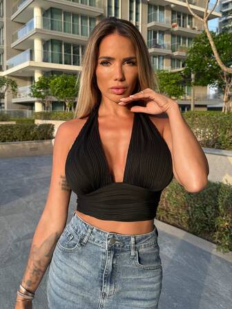 Manon Tanti 純色無背心背心y2k上衣