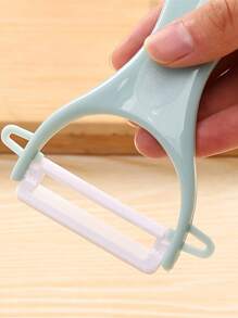 1/2/4pcs Ceramic Peeler, Plastic Handle - Ideal For Potatoes And Fruits, Must-Have For Outdoor Kitchen, Outdoor Cooking Tool | Ergonomic Design | Ceramic Blade