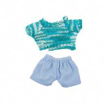 17厘米毛绒娃娃套装，多色，可爱服饰配件（不含娃娃）