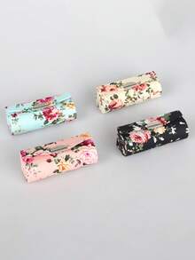 Estuche de lápiz labial con espejo de patrón floral elegante vintage, set organizador de maquillaje, bolsa de cosméticos de viaje, bolsa de almacenamiento de bolso, caja de lápiz labial floral retro, almacenamiento de cosméticos - regalo perfecto para mujeres - diseño plegable y portátil para llevar lápiz labial y artículos pequeños, regalo ideal para novia, madre, abuela, recuerdo de fiesta - Multicolor - Ver 9