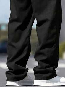 Teens/Young Men's Simple Versatile Straight Leg Jeans