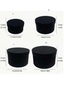 4pcsRound Gift Box, Flower Box, Gift Packaging Box, Suitable For Teacher's Day, Mother's Day, Father's Day, Valentine's Day, Christmas(There Are Slight Color Differences Between Different Batches Of Products, But The Quality Remains Unchanged)