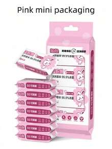 1/2/4/8/64packs [8 Sheets Per Pack]Of Mini Wet Toilet Paper Portable For Flushing Toilets, Wiping Buttocks With Wet Wipes, Cleaning Wet Wipes, Men's And Women's Personal Care - Fast Drying, Soft And Hygienic - Very Suitable For Home, Outdoor, Camping, And Travel - Multicolor - View 9