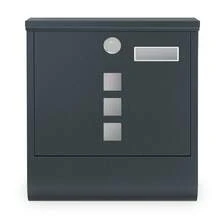 BuzÓn, BuzÓn de Correos, Cerradura con Cilindro de Cobre y Tapa Giratoria, Placa de IdentificaciÓn, Porta-PeriÓdicos, FÁcil Montaje, 10 x 30,8 x 33,8 cm, Gris Antracita - Gris Oscuro - Ver 7