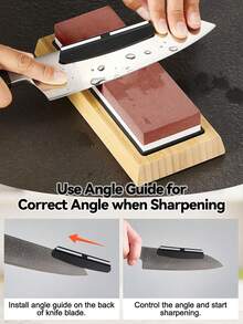 1/3/8件磨刀器套装，双面磨刀器 400/1000 3000/8000 砂砾磨刀器适用于刀片磨刀器带角度引导防滑底座皮铲