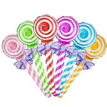 10pcs 18inch Round Candy Balloons Windmill Balloon Lollipop Helium Balloons Christmas Candy Balloon Christmas Decorations Wedding Birthday Party Decorations,Christmas - Multicolor - View 13