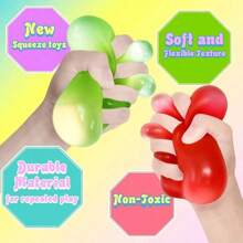 1/3/6 Piezas Cubos de presión de elevación lenta - Juguete antiestrés suave y elástico para adultos, juguete sensorial para aliviar la ansiedad ADD/ADHD, para estiramiento y manipulación, para oficina, hogar, aula (colores aleatorios)
