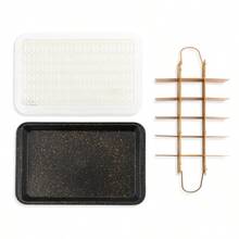 7"X11" Nonstick Brownie Pan 3-Piece Set With Pre-Cut Divider And Lid - Black - Multicolor - View 8