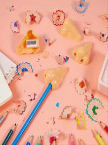 3pcs Unique Nose Shaped Pencil Sharpeners, Cute And Attention-Grabbing, Quirky Yet Fun Solution For Sharpening Pencils, Add A Touch Of Lightness And Humor To Tense Study Or Work Environment, Suitable For Students, Artists, Writers, Architects, Random Color & Style Back To School