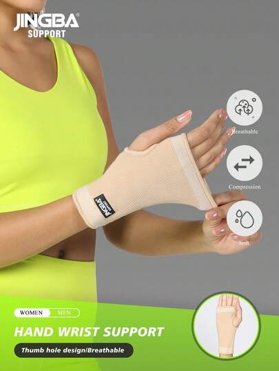 JINGBA SUPPORT 1 Piece Elastic Breathable Wrist Support Palm Protection For Weightlifting Badminton Daily Life Gift For Men Women Gym Gym Wristbands Accessories