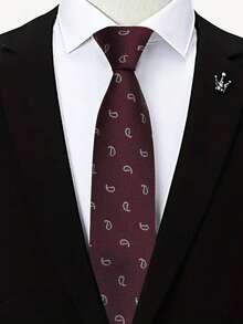 1 条勃艮第条纹手工领带，适合商务、休闲、街头服饰、婚礼、日常使用