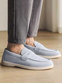 Mocassins respirants et confortables pour hommes, style britannique minimaliste, convenant pour le port casual, les déplacements, les activités extérieures - Été