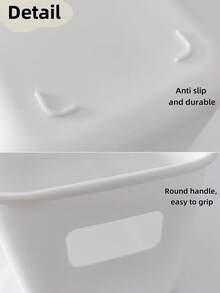 10 件白色塑料储物箱带手柄，8.86 英寸 X 3.54 英寸 X 2.95 英寸白色塑料整理篮，多功能开放式抽屉整理器，适用于育儿室、玩具、发饰、手机壳、厨房、橱柜、办公室、浴室、家居整洁开放式储物盒，节省空间 - 收納盒 - 查看 4