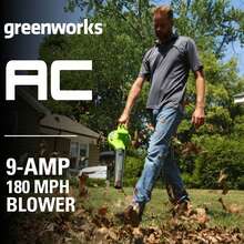 Greenworks 9 Amp (170 Cfm /180 Mph) Corded Electric Leaf Blower 2401502 - default - View 7