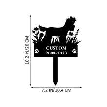 1pc West Highland White Terrier Dog Memorial Stake, Metal Stake, Sympathy Sign, Pet Gravestone, Memorial Stake, Pet Memorial Gift, No Electricity Required - Black - View 7