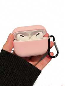 1pc Pink TPU Case, Minimalist Design Compatible With Apple 1/2 Gen Bluetooth Earphones, Protective Cover Compatible With Airpods Pro 3, Soft Shell For Cute 5th Gen, 2/3, Anti-Drop Compatible With Airpods Pro 2 - Pink - View 3
