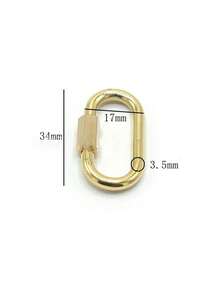 Llavero ovalado con cadena dividida, Portallaves con  de rosca, llavero de clip de metal dorado con cierre de rosca para mujeres y hombres, Llavero de formas especiales para colgar en la cintura, Llavero de metal grande, Equipo para exteriores - Multicolor - Ver 11