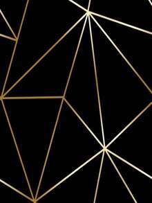 5 Meter Adhesive Wallpaper Transform Your Environment - 黑色幾何 - 查看 1