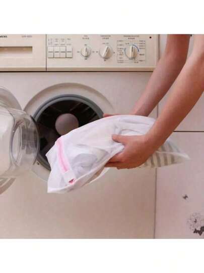 1 bolsa de malha para lavanderia - bolsa grande para máquina de lavar para roupas íntimas, roupas delicadas e blusas de verão