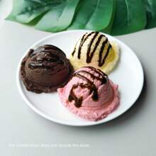Simulation Ice Cream Ball Model Fake Sweet Cone Dessert Shop Lifelike Decor Photography Props Display Fake Food Model Ornament DIY Accessory