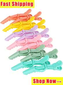 Hot Pink Alligator Hair Clips Set -Sectioning Clips For Professional Hair Styling And Salon Use.Ondder Alligator Hair Clips, 4.5 Inch Clips For Hair Sectioning, Hair Styling Accessories For Women Men , Multicolor.Alligator Hair Clips - Salon Pro Sectioning And Cutting Clips For Hairstyling.