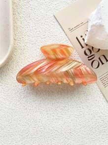 1pc Women's Colorful Half Round Hair Clips, Minimalist Fashionable Mermaid Style Acrylic Material New Multi-Color Half Round Hair Claw Clip, Suitable For Casual Outfits, Daily Commute, Half Updo Hair, Doesn't Damage Hair Fashion Hair Accessories