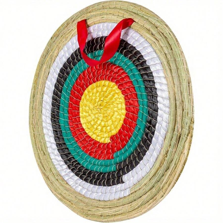 Archery Target Hand-Made Round Target Shooting Bow For Recurve Bow Compound Bow Or Longbow 20 Inches Diameter - Green - View 1