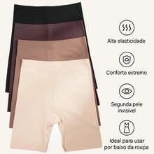 Women Safety Shorts - 米色 - 查看 8