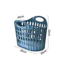 1pc Multifunctional Foldable Dirty Clothes Basket, Laundry Hamper With Handle, Wall-Mounted Storage Basket