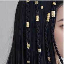 40pcs Bohemian Style Metal Open Hair Rings, Stylish French Hair Clips Accessories For Fashionable Girls,Hair Barrettes