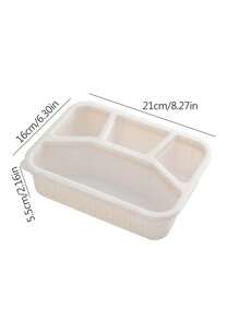 1pc/2pcs/4pcs Bento Lunch Box, 4 Compartment Meal Prep Container, Reusable Food Storage Containers - Stackable, Suitable For Office, Work And Travel, Fit For Back-To-School, Students Carry-On Breakfast, Lunch, Dinner, Camping, Picnics,School Supplies