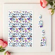 1pc Ultra-Light Water Transfer Paper With Colorful Flower Patterns – Perfect For DIY Ceramic Earrings, Jewelry & Polymer Clay Crafts, Blue & White Checkered Design, Craft Transfer Paper | Tropical Design | Intricate Designs - Multicolor - View 37