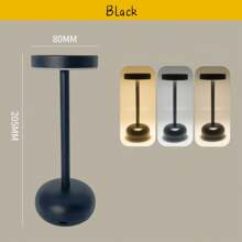 1pc Portable, USB Rechargeable, 3-Color Dimmable LED Metal Desk Lamp. Touch Control, Suitable For Dining Room, Bar, Office, Bedroom, Study, Indoor Lighting, Bedside Reading Companion Night Light
