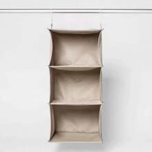 3 Shelf Hanging Closet Organizer Gray