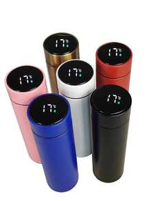 Termo inteligente digital lector de temperatura pantalla led, acero inoxidable - Multicolor - Ver 7