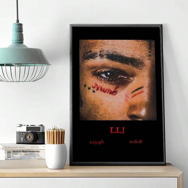 1 pezzo cartellone con stampa di un famoso cantante pop o rapper per decorazione della casa, camera da letto, ingresso, bar o caffè, senza cornice