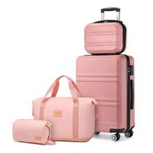 ABS Hard Shell Suitcase Set Trolley Carry-On Hand Cabin Luggage Travel Bags - Cream-3PCS Set - View 3
