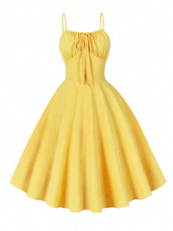 Plus Size Sleeveless Solid Color Casual Dress, Summer