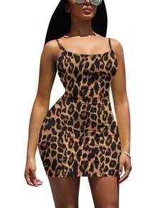 Nimsruc Women Bodycon Dress Summer Short Backless Spaghetti Strap Dresses - 6667 Denim Print - View 6