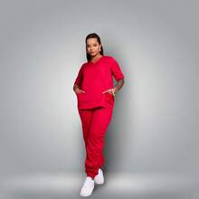 Plus Size Co-Ords - Màu Đỏ Sâu - Xem 8