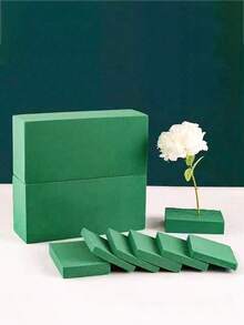 20pcs/10/8/5/2/1pc-Flower Foam Block, (5.5 Inches Long X 3.1 Inches Wide X 1.7 Inches High) Plant Foam, Green Wet And Dry Flower Foam Used For Arrangement Of Flowers Or Artificial Flowers, Flower Shop Foam Used For Wedding, Birthday And Home Decoration.