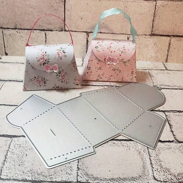 WUPARRSS [Moule de sac à main pour la Saint-Valentin] Moule de découpe en métal fait main DIY en acier au carbone. Outil de découpe en relief tridimensionnel en forme de cœur. + Modèle de boîte-cadeau portable douce | Ensemble d'emballage de cadeaux pour les amoureux/surprises d'anniversaire faits main/décoration de compte chaude Ensemble d'outils créatifs pour femmes