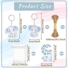 49 pezzi di portachiavi, etichette regalo e decorazioni per feste, contenente 16 portachiavi a forma di farfalla, 16 cartoncini a forma di farfalla, 16 sacchetti in organza e 10 m di corda per decorazioni per feste