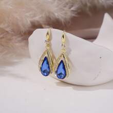 1 Pair Bohemian Style Beach Vacation Tasseled Bead Drop Earrings, Powder Blue