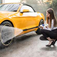 Vandise Cordless Wireless High Power Pressure Washer Jet Wash Car Patio Cleaner With Li-Ion Battery, Adjustable Nozzls, Accessories, 5M Hose Cordless Pressure Washer, 21V Portable Electric Pressure Washer, 45Bar/6534PSI, With A 5 - Meter Flexible Hose And 1 * 1500mAh Battery, Used For Car Washing, Cleaning, And Irrigation. - 白色 - 查看 11